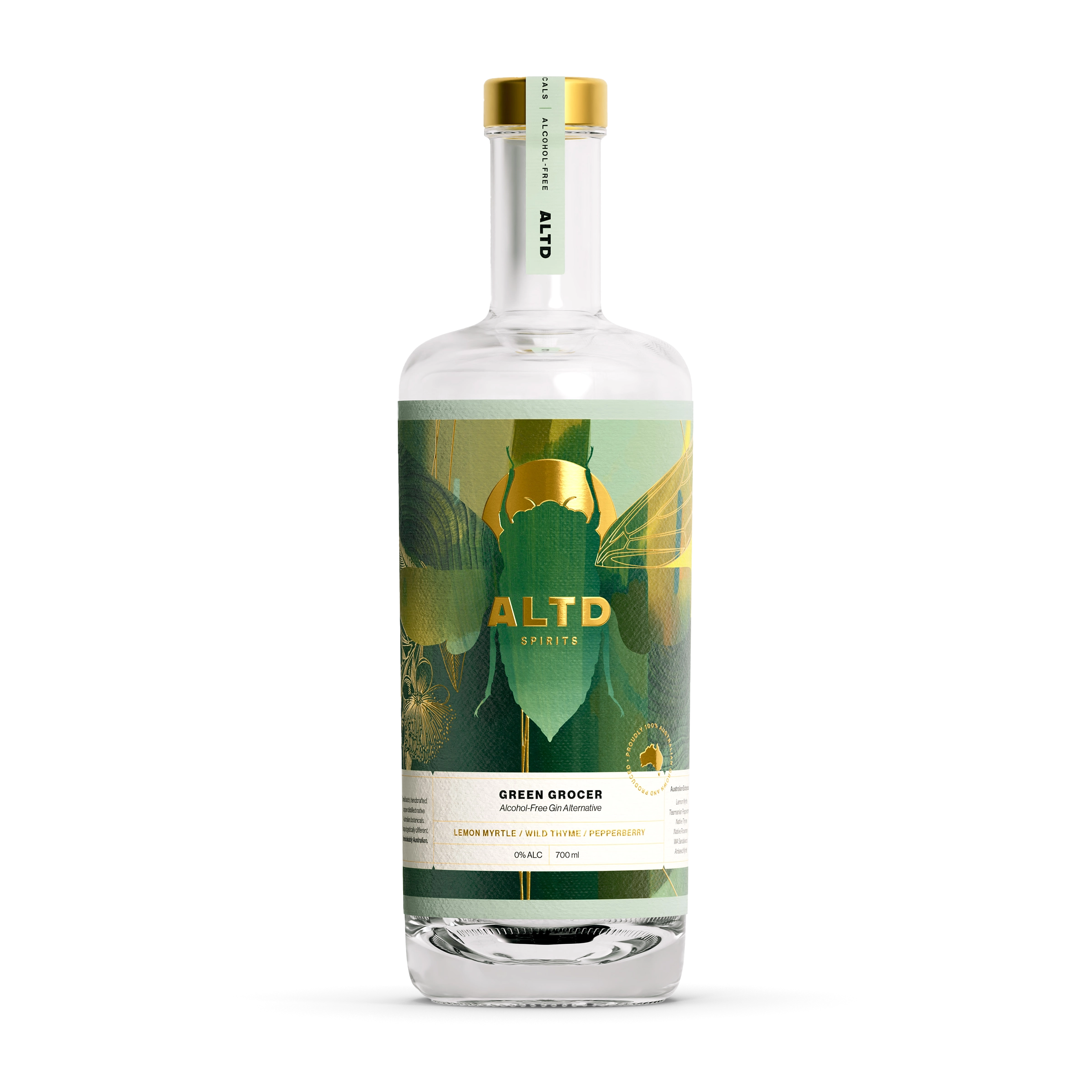 ALTD Spirits Green Grocer Gin Alternative. Swifty's Beverages