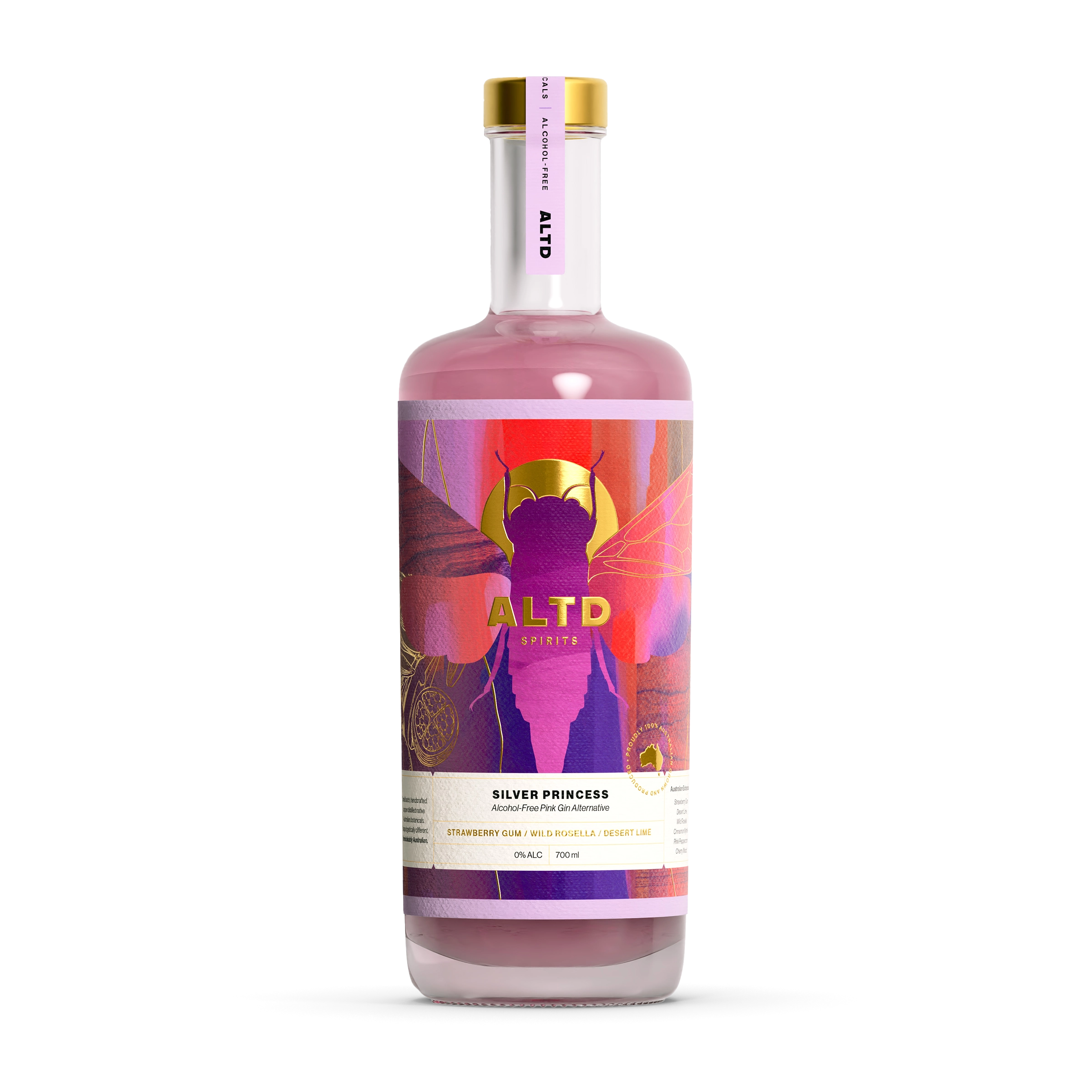 ALTD Spirits Silver Princess Pink Gin Alternative. Swifty's Beverages