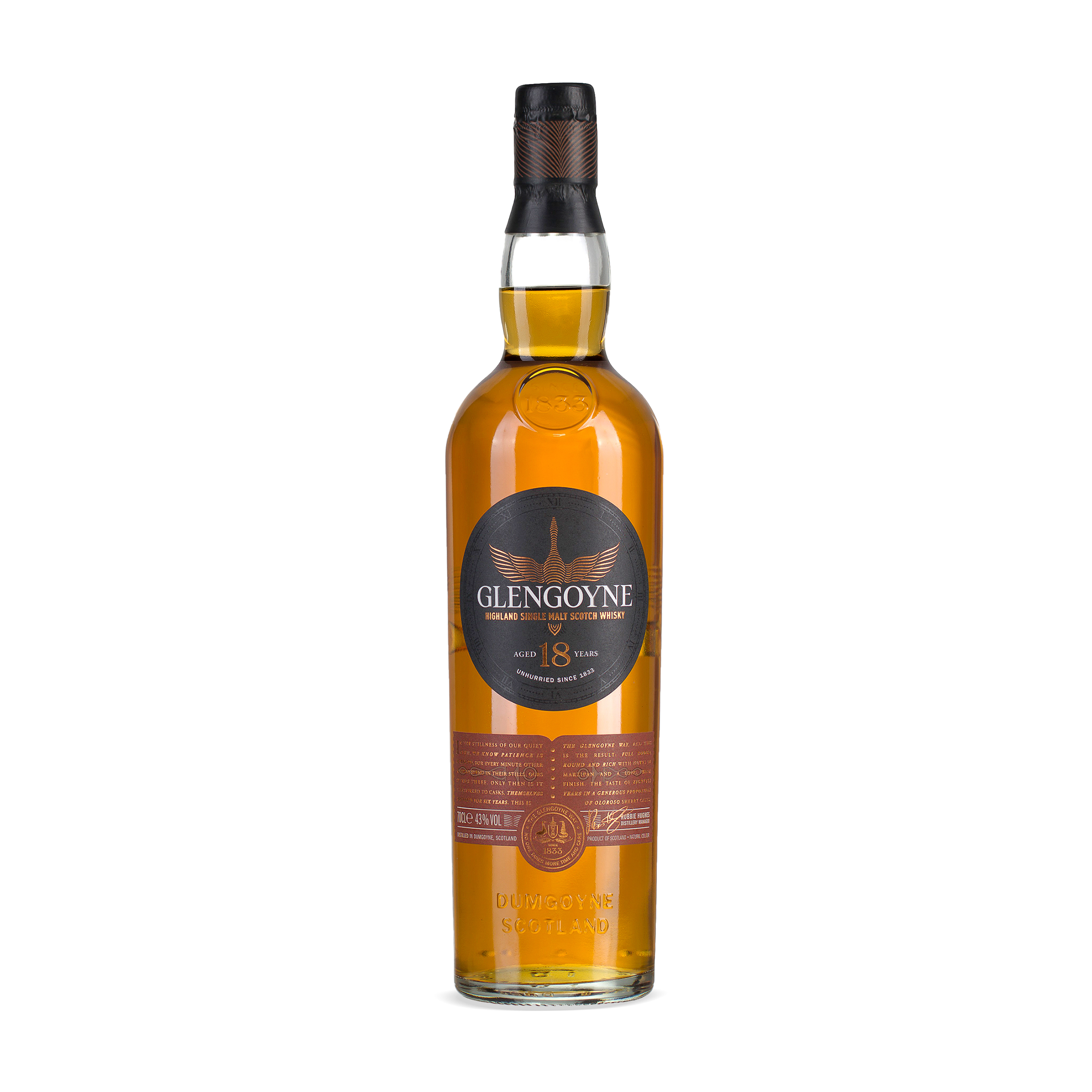 Glengoyne Single Malt 18YO 700ml. Swifty's Beverages